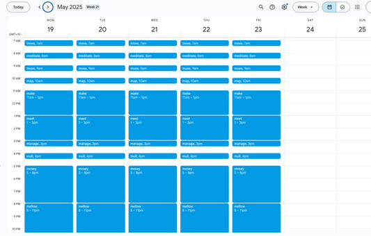 The 10 'M' day, a healthy daily rhythm